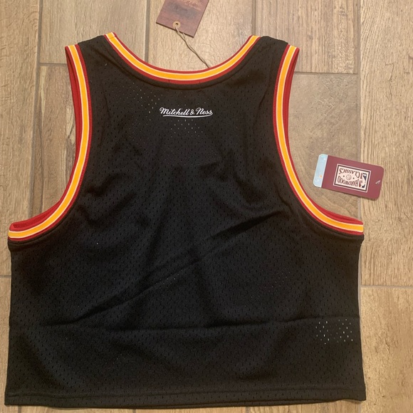 Cropped Tank Top Atlanta Hawks Mitchell & Ness Basketball Throwback Jersey. XL - Picture 4 of 8